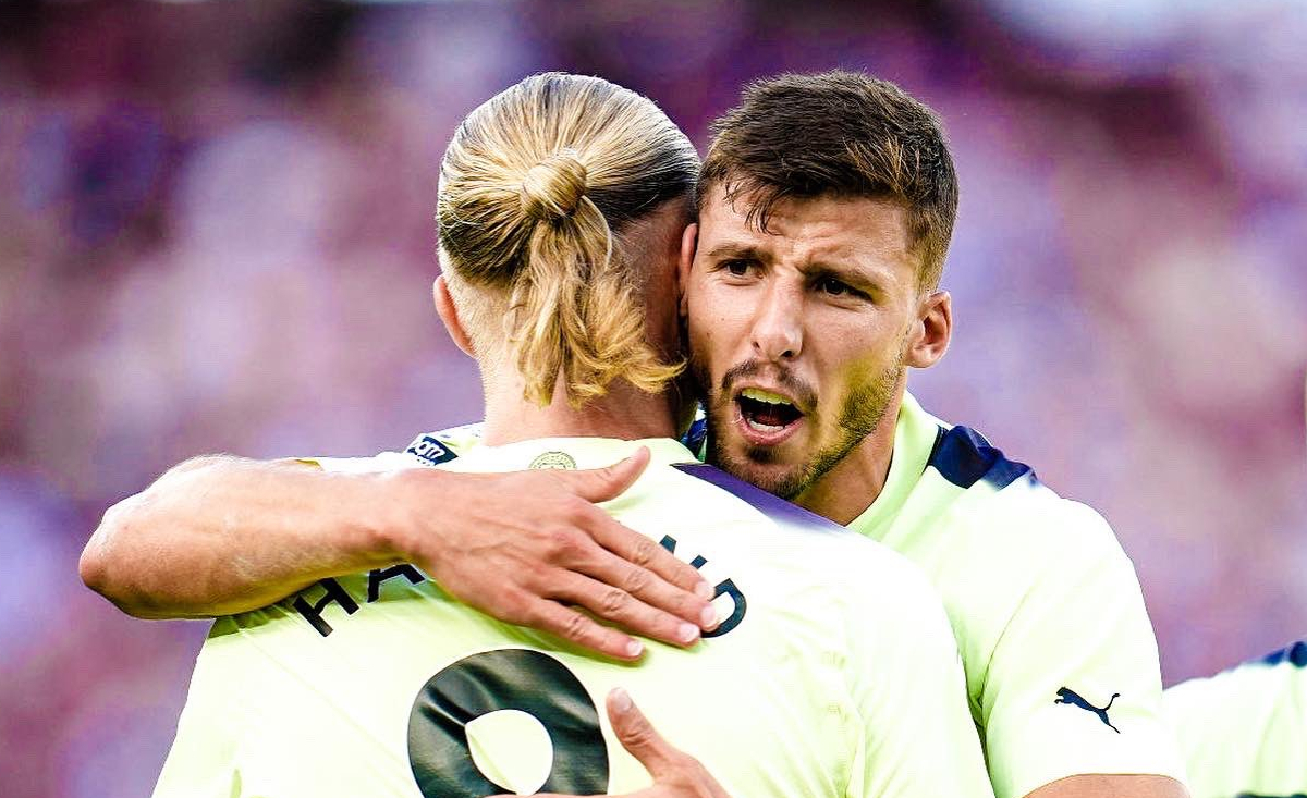 Ruben Dias gives verdict on Erling Haaland after forward's Premier League debut